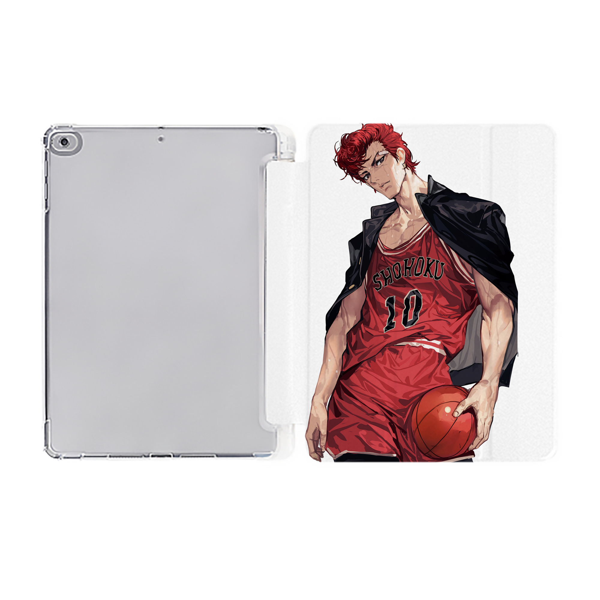 （画像用） SLAM DUNK／スラムダンク IPad ケース ペン収納付き 三つ折りスタンド PUレザー×シリコン 対応機種9.5/10.5/10.9インチ